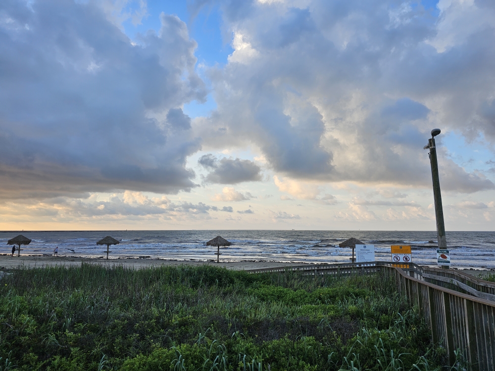 A snapshot of the beach on Sunday morning